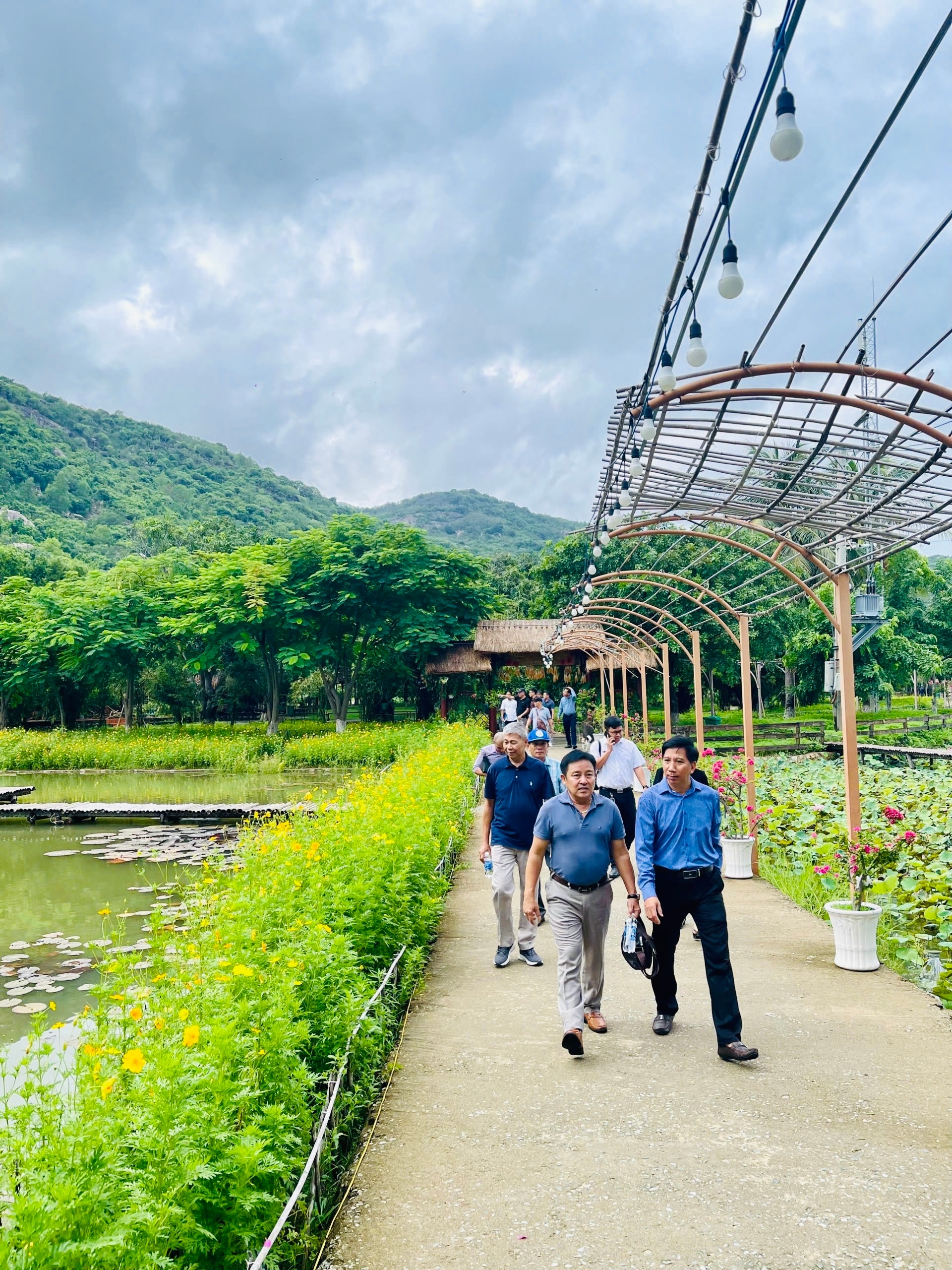 Lãnh đạo Sở Du lịch, Hiệp hội Du lịch Nha Trang - Khánh Hòa cùng các doanh nghiệp lữ hành khảo sát điểm phục vụ du lịch tàu biển tại TP. Cam Ranh.