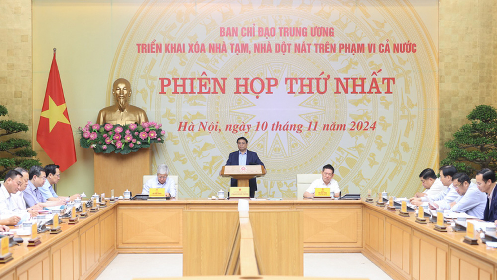 Thủ tướng Phạm Minh Chính, Trưởng Ban Chỉ đạo Trung ương triển khai xoá nhà tạm, nhà dột nát trên phạm vi cả nước chủ trì phiên họp thứ nhất của Ban Chỉ đạo