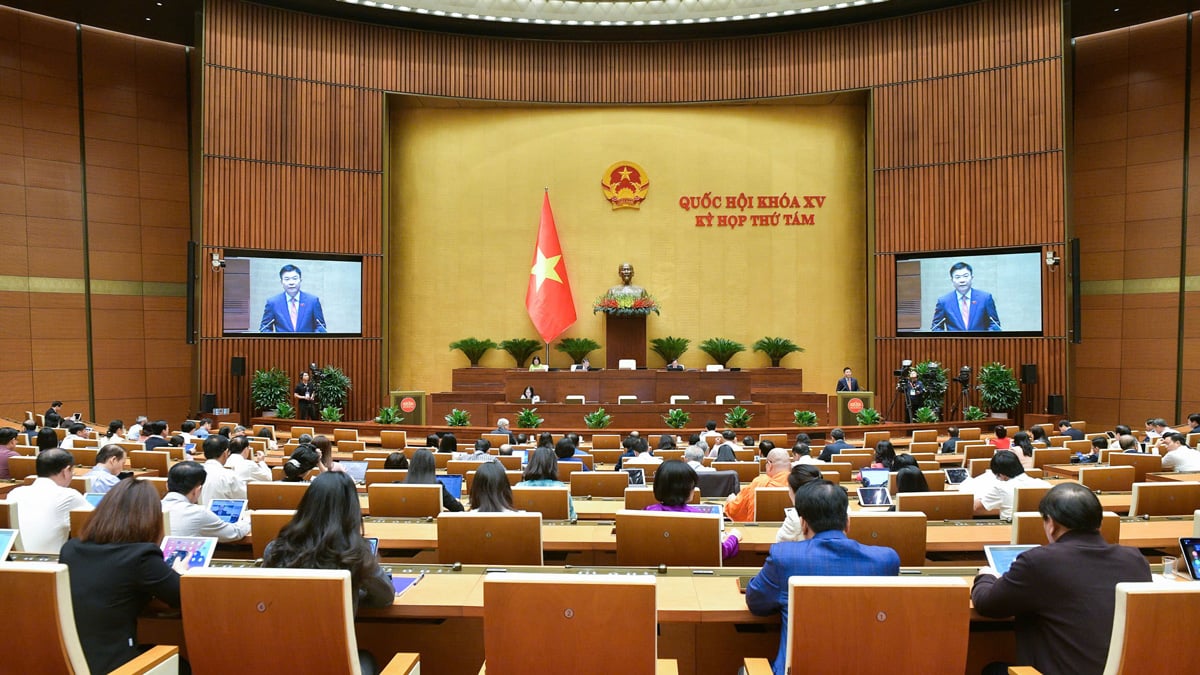 Quốc hội nghe Phó Thủ tướng Chính phủ Lê Thành Long trình bày Tờ trình về Dự án Luật Thuế thu nhập doanh nghiệp (sửa đổi)