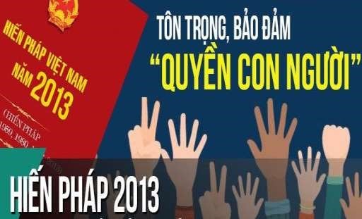 Hiến pháp năm 2013 Điều 14 đã khẳng định: “Ở nước Cộng hòa xã hội chủ nghĩa Việt Nam, các quyền con người, quyền công dân về chính trị, dân sự, kinh tế, văn hóa, xã hội được công nhận, tôn trọng, bảo vệ, bảo đảm theo Hiến pháp và pháp luật”. 