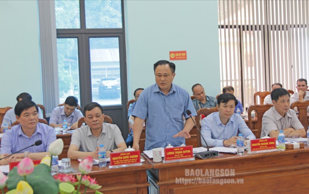 Đồng chí Lương Trọng Quỳnh, Phó Chủ tịch UBND tỉnh phát biểu tại buổi kiểm tra