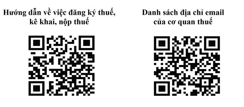 Quét mã QR để xem bộ tài liệu “Hướng dẫn về việc đăng ký thuế, kê khai, nộp thuế” tại Cổng thông tin điện tử Tổng cục Thuế.