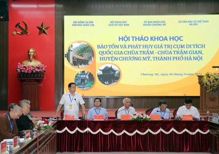 Hội thảo Khoa học Bảo tồn và phát huy giá trị cụm di tích quốc gia chùa Trầm - chùa Trăm Gian, huyện Chương Mỹ, TP. Hà Nội đã diễn ra vào ngày 6/9.