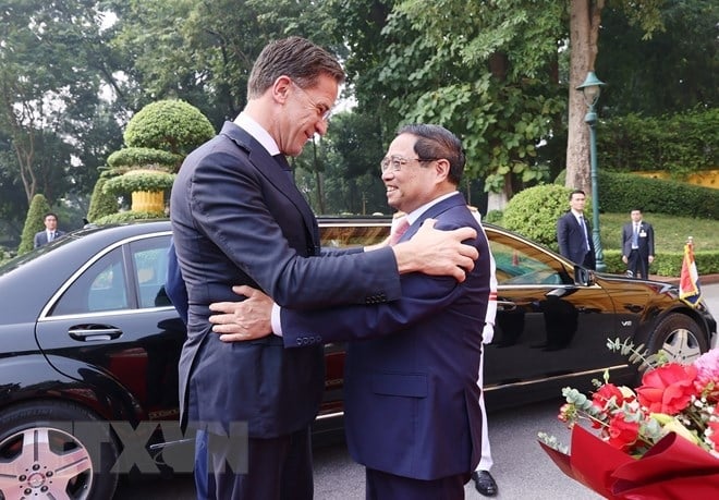 Thủ tướng Phạm Minh Chính chủ trì Lễ đón Thủ tướng Hà Lan Mark Rutte ảnh 3