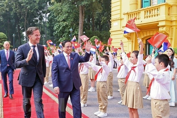 Thủ tướng Phạm Minh Chính chủ trì Lễ đón Thủ tướng Hà Lan Mark Rutte ảnh 2