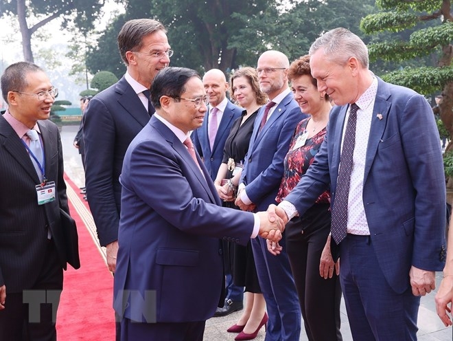 Thủ tướng Phạm Minh Chính chủ trì Lễ đón Thủ tướng Hà Lan Mark Rutte ảnh 10