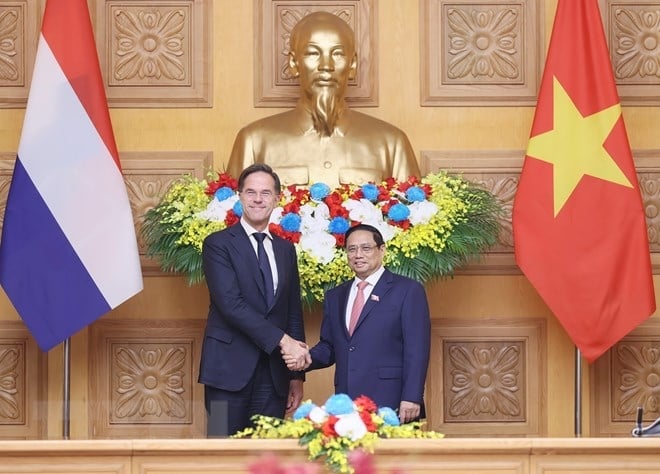 Thủ tướng Phạm Minh Chính chủ trì Lễ đón Thủ tướng Hà Lan Mark Rutte ảnh 13