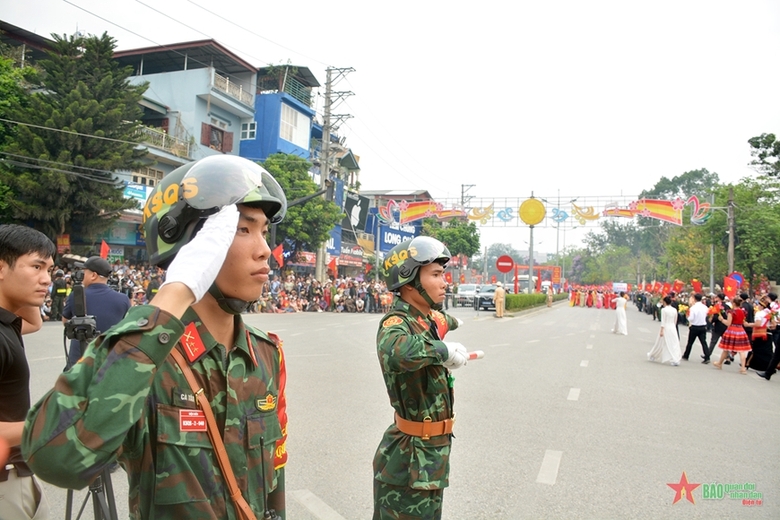 Lực lượng Kiểm soát quân sự hỗ trợ bảo đảm an ninh tại chương trình tổng duyệt.