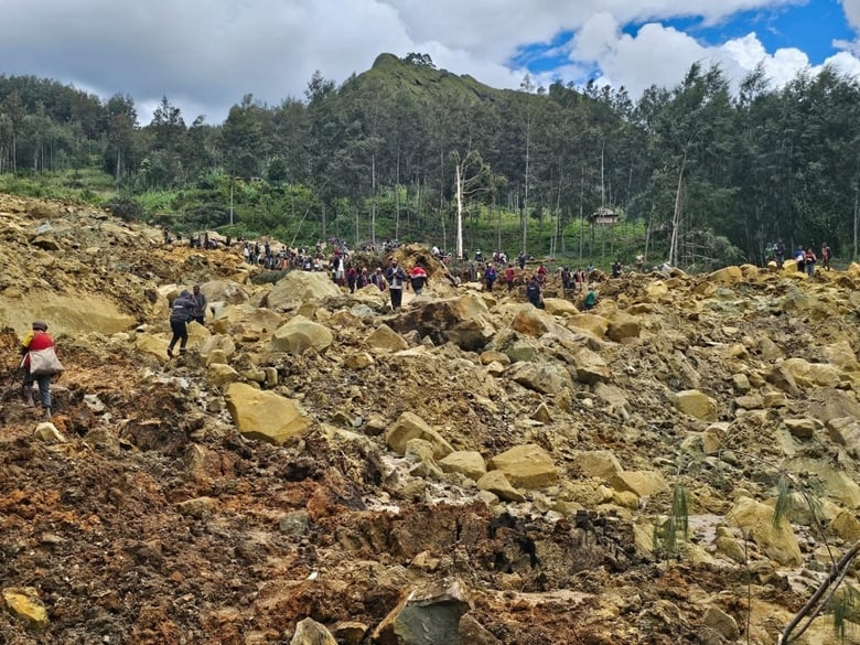 Papua New Guinea lo ngại hơn 300 người thiệt mạng trong thảm kịch lở đất. Ảnh: Reuters