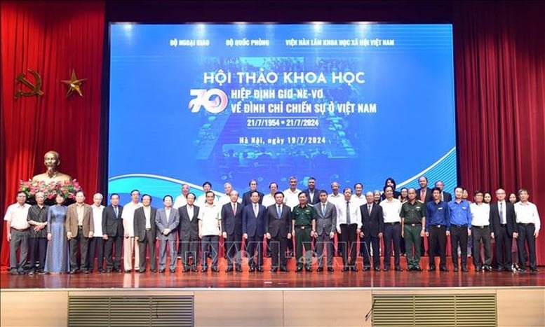 Các đại biểu dự Hội thảo khoa học "70 năm Hiệp định Geneve về đình chỉ chiến sự ở Việt Nam (21/7/1954 - 21/7/2024)".