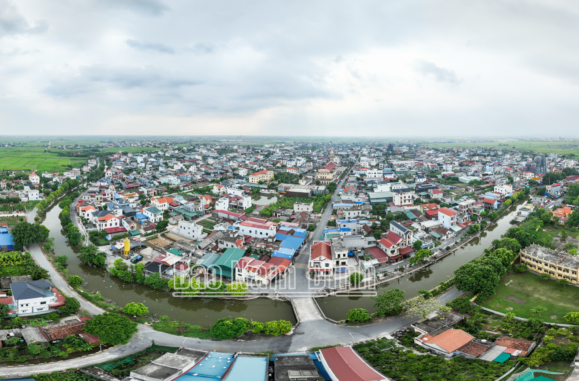 Một góc trung tâm xã Hải Nam (Hải Hậu).
