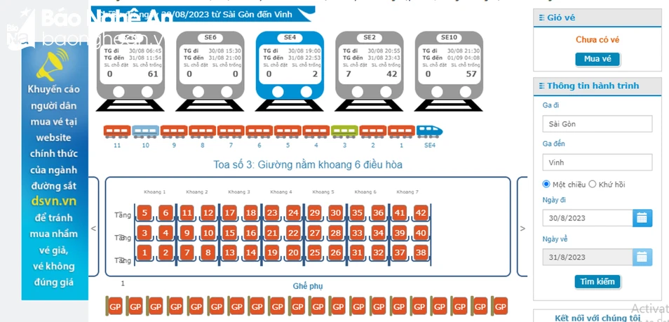bna_Số lượng khách đặt vé tàu tuyến TP HCM về Nghệ An đã kín vé trong ngày 31.8 ảnh Quang An.jpg