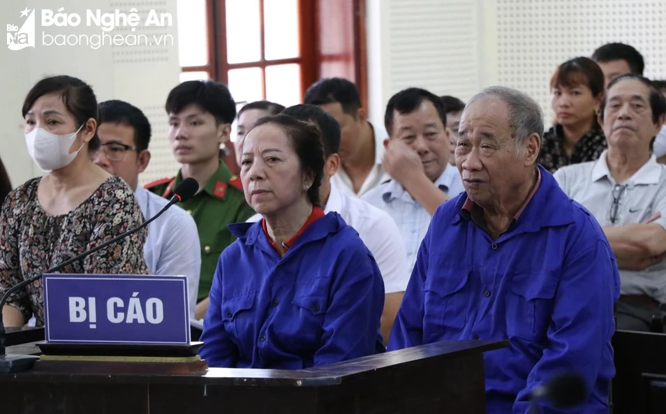 Vợ chồng đại gia Minh Khang y án tại phiên phúc thẩm. Ảnh: tư liệu.