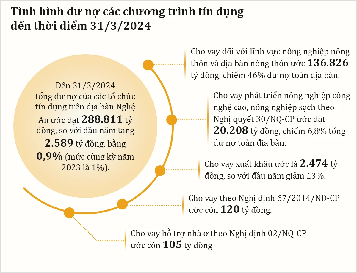 Biểu đồ-Tình hình dư nợ các chương trình tín dụng. đồ hoạ hữu quân.png