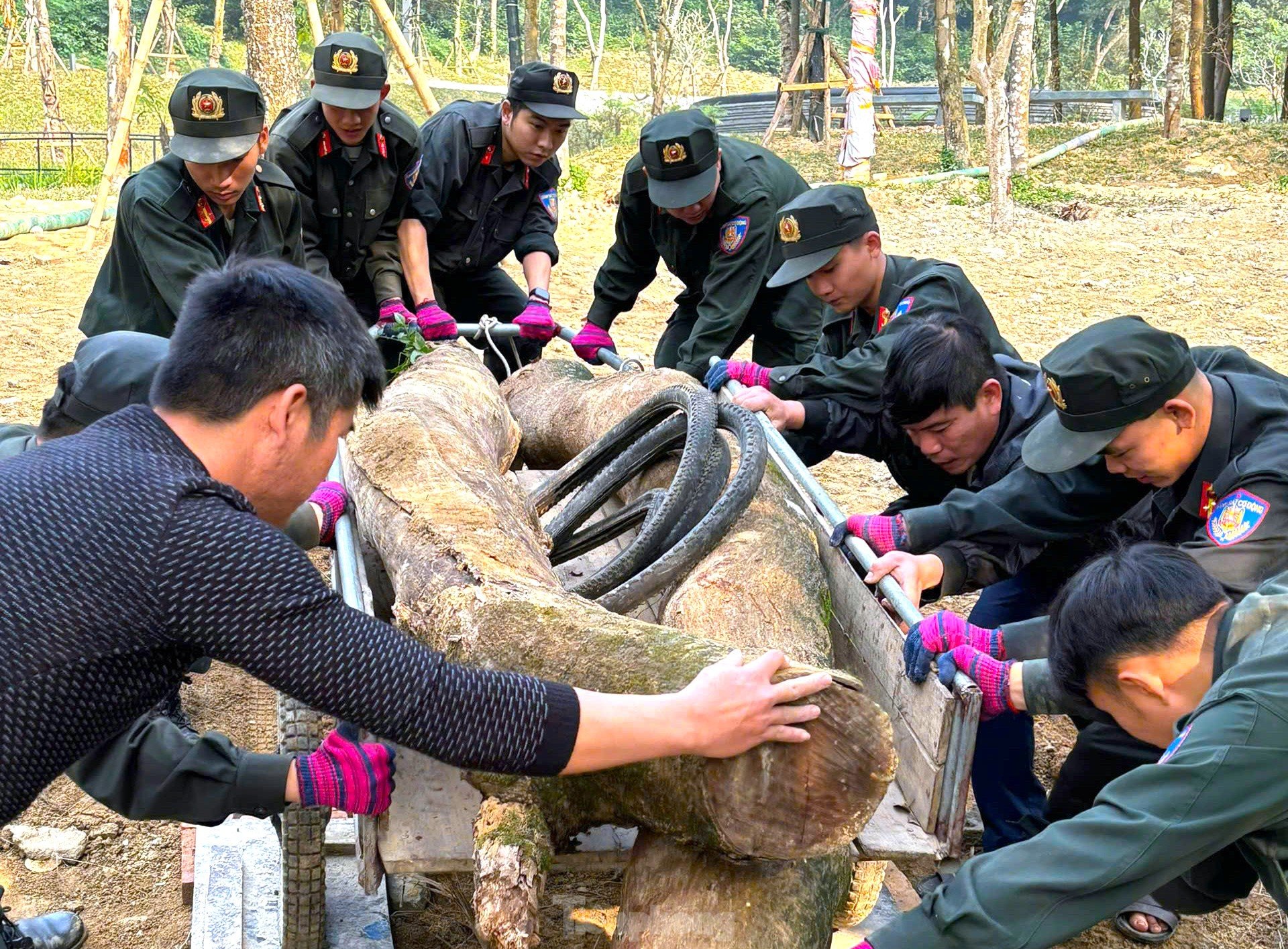 Tuổi trẻ cảnh sát cơ động dựng đường cờ Tổ quốc trên quê hương Bác ảnh 8