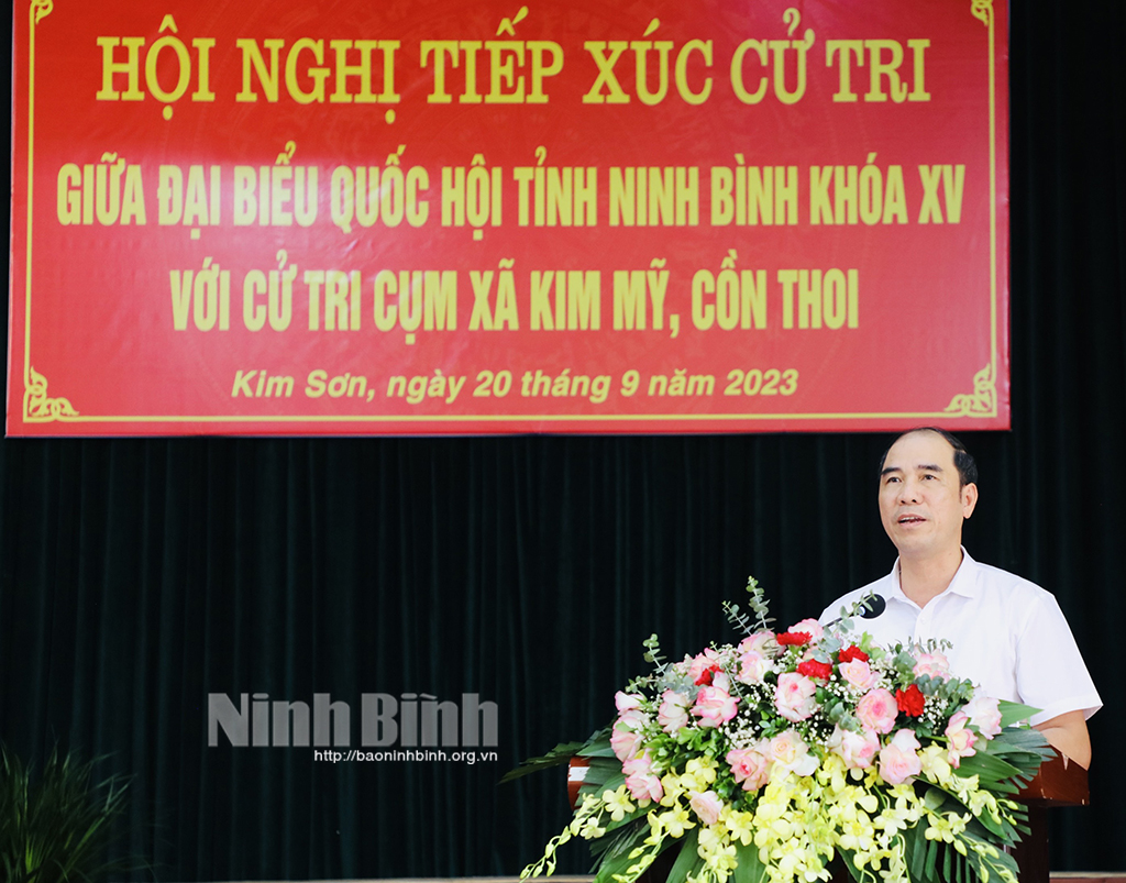 Đoàn đại biểu Quốc hội tỉnh tiếp xúc cử tri trước kỳ họp thứ 6 Quốc hội khóa XV