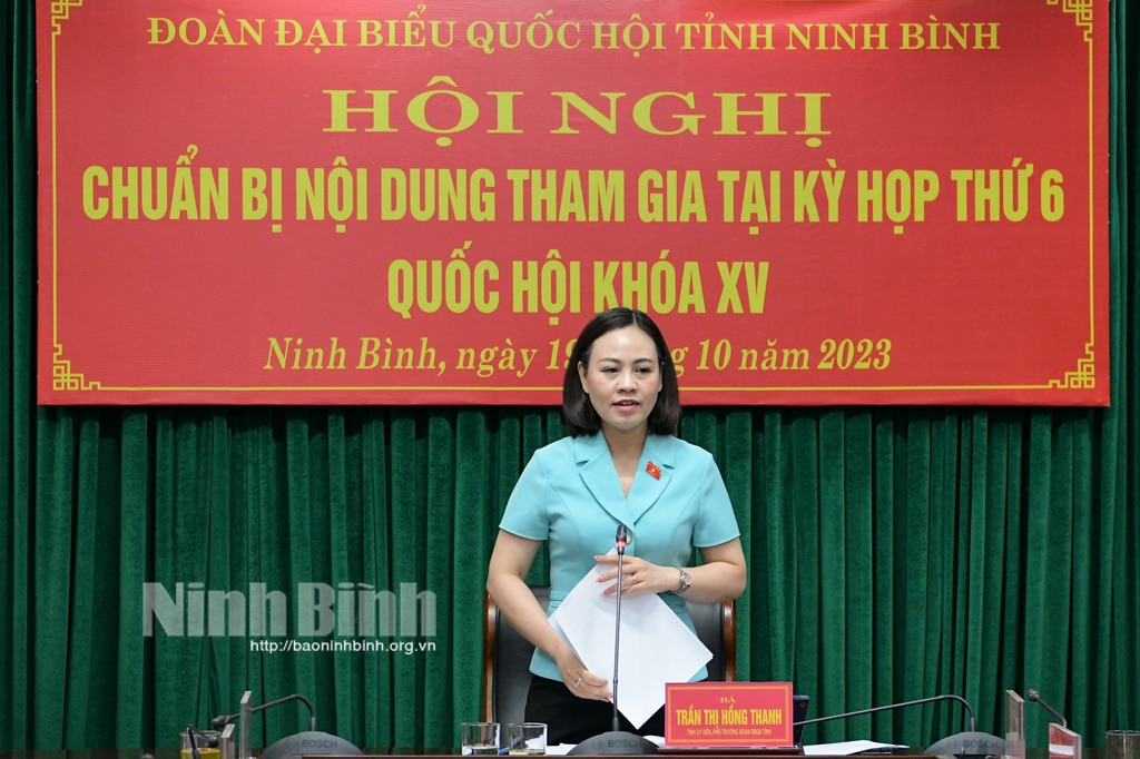 Đoàn ĐBQH tỉnh chuẩn bị nội dung tham gia tại Kỳ họp thứ 6 Quốc hội khóa XV