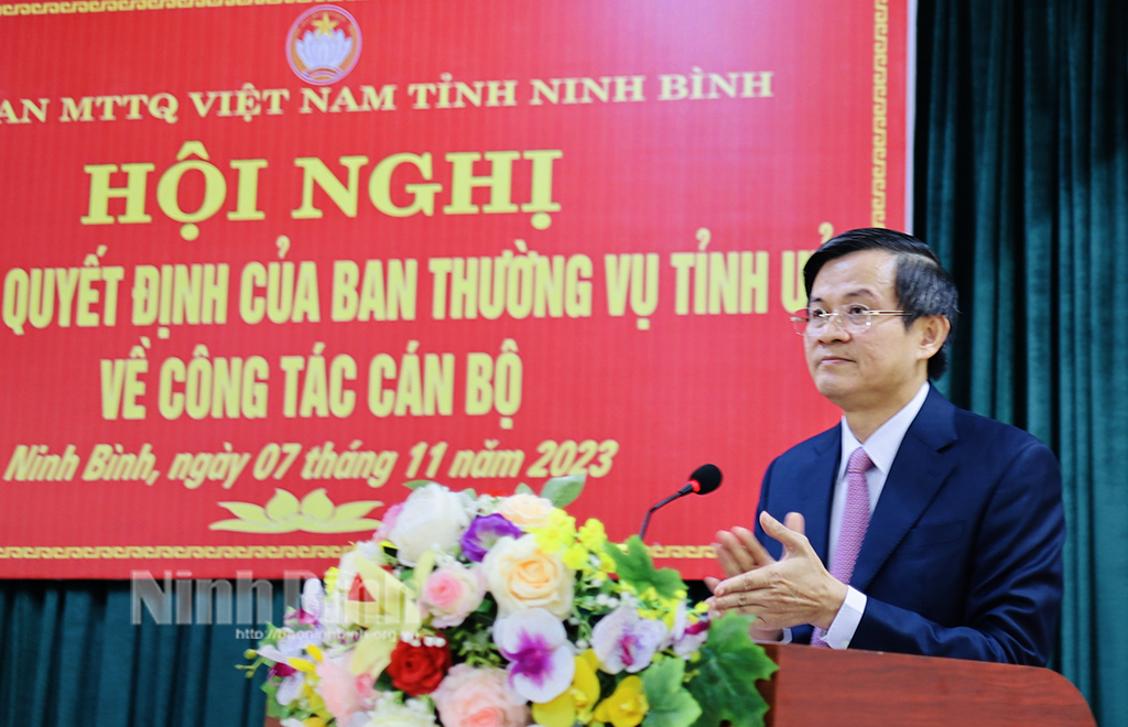 Đồng chí Nguyễn Hoàng Hà giữ chức Chủ tịch Ủy ban Mặt trận Tổ quốc Việt Nam tỉnh