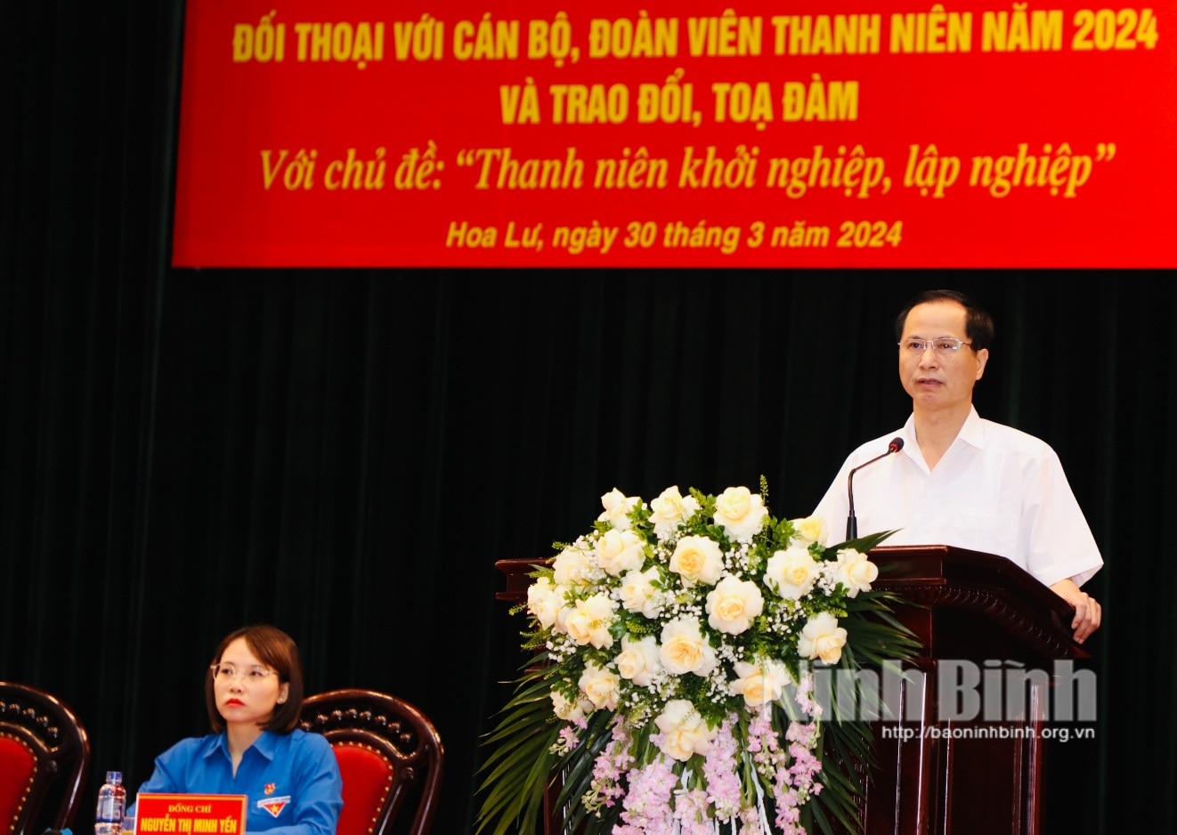 Thường trực Huyện ủy Hoa Lư đối thoại với cán bộ đoàn viên thanh niên