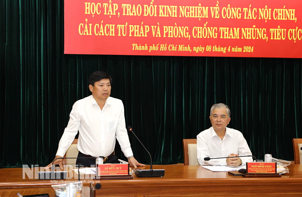 Ban Chỉ đạo Cải cách tư pháp tỉnh học tập trao đổi kinh nghiệm công tác tại một số tỉnh phía Nam