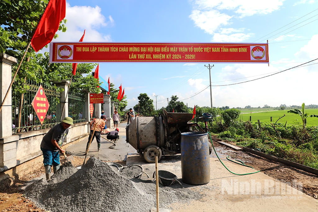 Gia Viễn Khởi công và khánh thành các công trình chào mừng Đại hội đại biểu MTTQ Việt Nam tỉnh