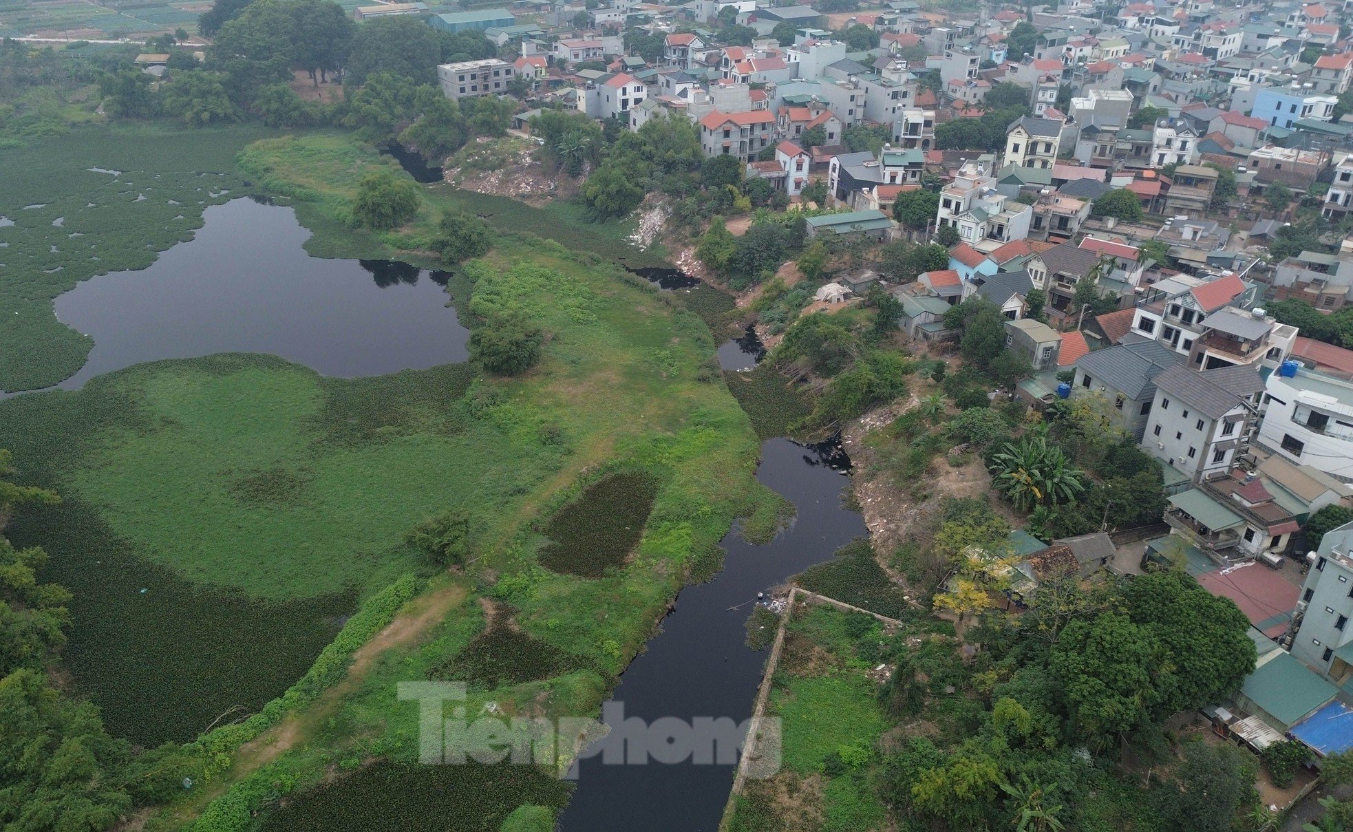 Hà Nội: Cận cảnh nước thải đen kịt đổ vào sông Đáy ảnh 5