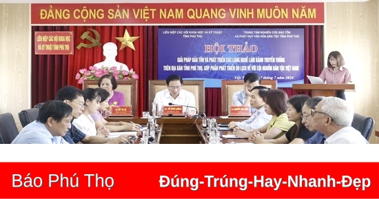 Hội thảo “Giải pháp bảo tồn và phát triển các làng nghề làm bánh truyền thống trên địa bàn tỉnh, góp phần phát triển du lịch về với cội nguồn dân tộc Việt Nam”