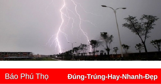 Phú Thọ cảnh báo có mưa đá, lốc sét