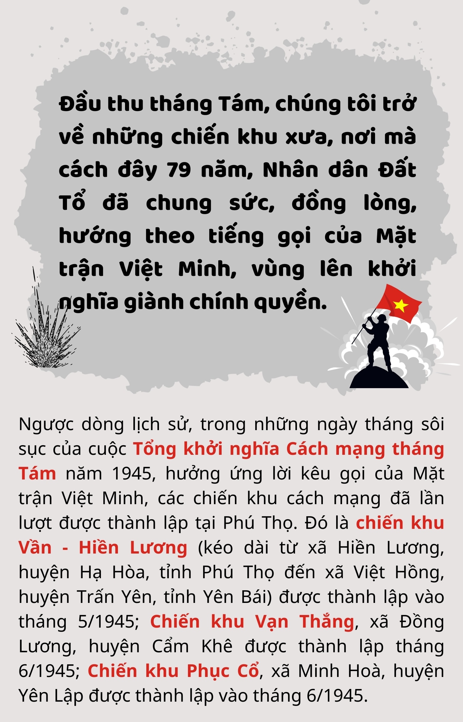 Tháng Tám trên vùng đất chiến khu xưa