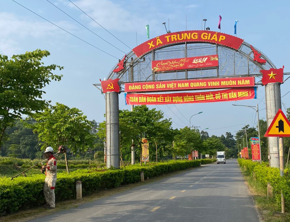 Nouvelle construction rurale avancée à Trung Giap