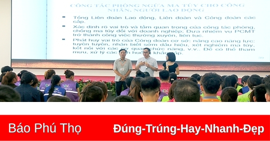 Tuyên truyền, tập huấn giáo dục truyền thông về phòng, chống ma túy cho công nhân lao động