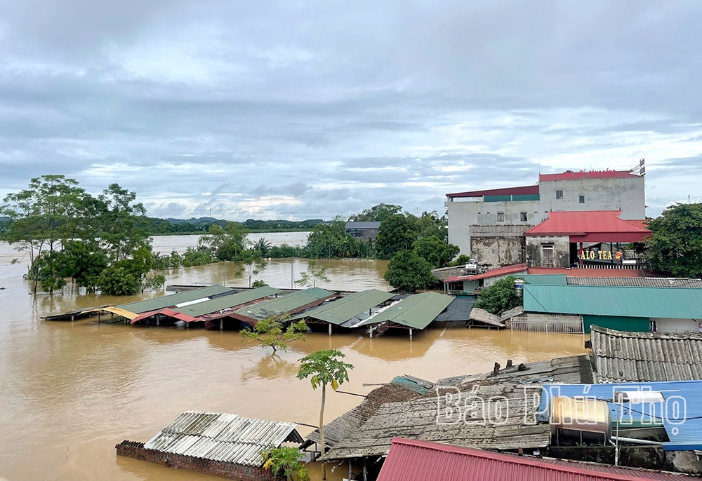 Hạ Hoà: Nhiều địa phương ngập trong biển nước