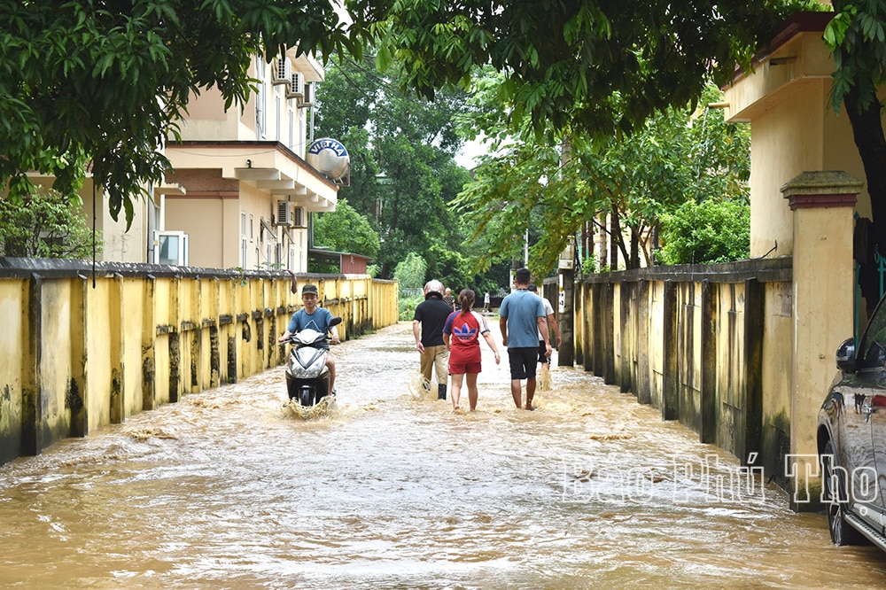 Hạ Hoà: Nhiều địa phương ngập trong biển nước