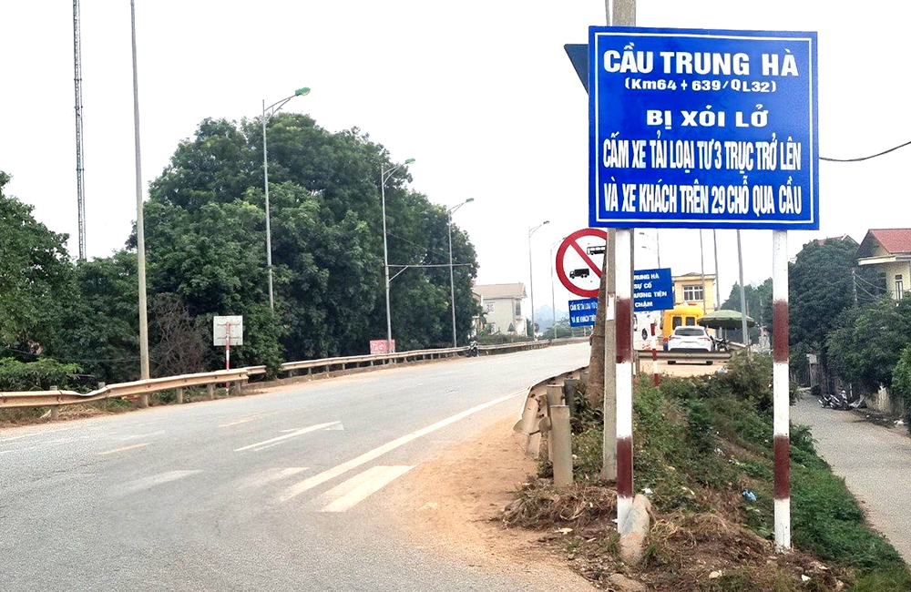 Cầu Trung Hà được lưu thông trở lại từ 15h ngày 25/9