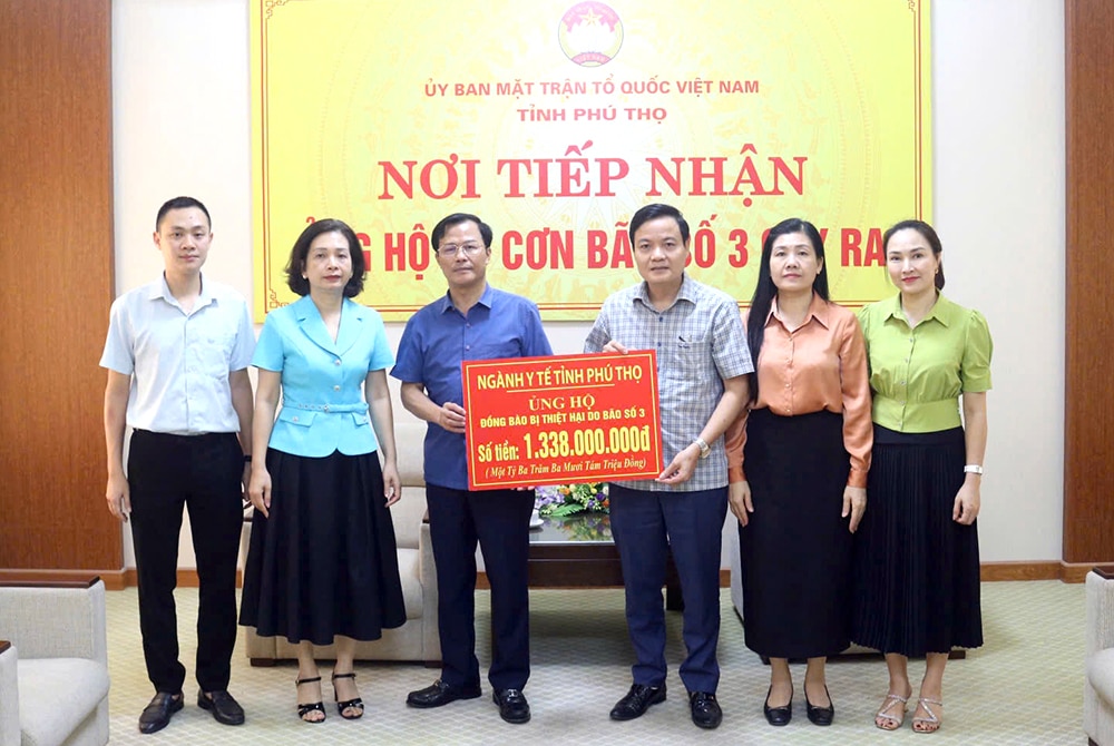 Ngành Y tế Phú Thọ ủng hộ hơn 1,3 tỷ đồng khắc phục thiệt hại do bão số 3