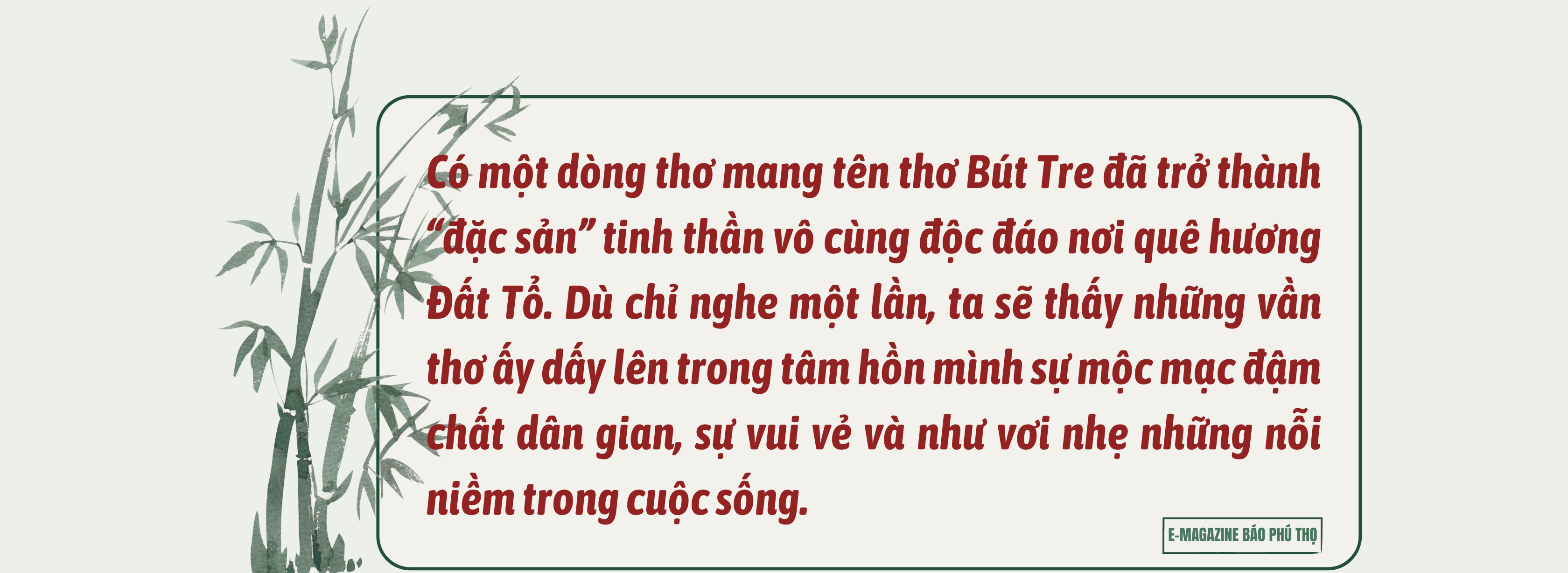 Bút Tre - Tiếng thơ độc đáo miền Đất Tổ