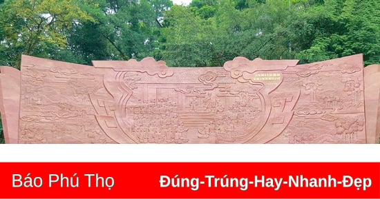 Ấn tượng bức phù điêu bằng đồng tại Khu DTLS Đền Hùng