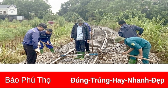 Công ty CP đường sắt Vĩnh Phú nỗ lực khắc phục hậu quả sau mưa bão