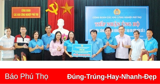 Tiếp nhận ủng hộ đoàn viên, công nhân lao động bị thiệt hại do cơn bão số 3