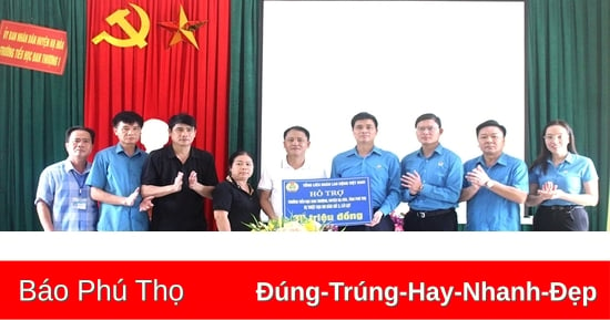 Tổng Liên đoàn Lao động Việt Nam hỗ trợ Công đoàn cơ sở và đoàn viên khắc phục ảnh hưởng sau bão lũ tại Hạ Hòa