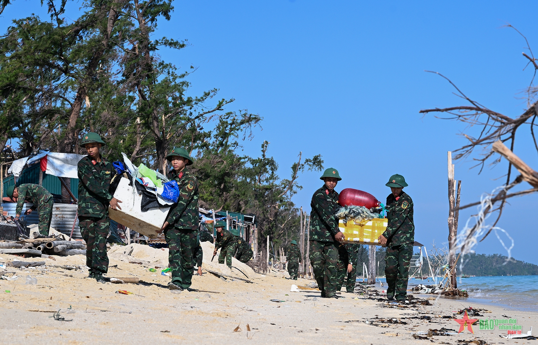 Sao vàng lấp lánh trên biển xanh