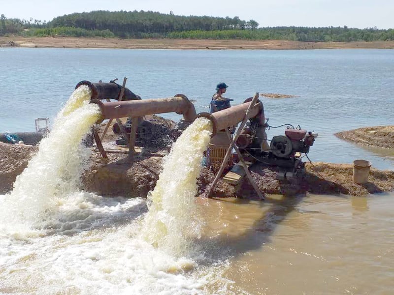 Công ty luôn sẵn sàng đặt trạm bơm dã chiến tại các hồ chứa có nguy cơ thiếu nước tưới vụ hè-thu.