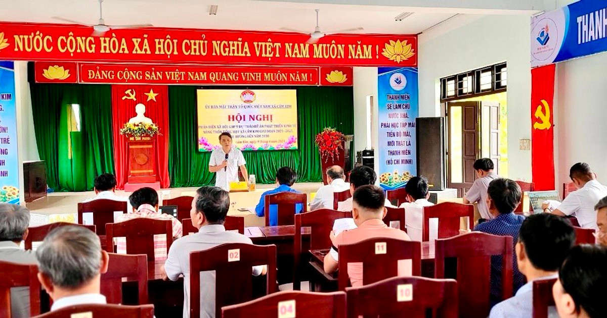 Mặt trận xã Cẩm Kim phản biện đề án phát triển kinh tế nông thôn tổng hợp