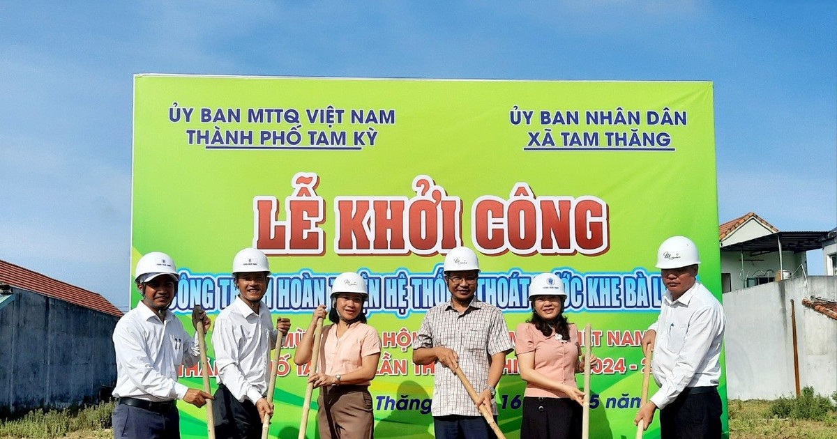 Tam Kỳ khởi công công trình sửa chữa hệ thống thoát nước khe bà Luận