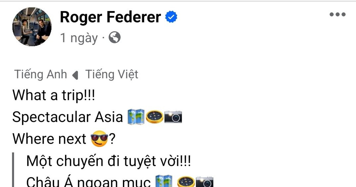 Huyền thoại quần vợt Roger Federer "khoe ảnh" Đà Nẵng, Hội An sau chuyến du lịch