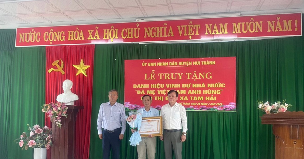 Núi Thành tổ chức lễ truy tặng danh hiệu “Bà mẹ Việt Nam anh hùng”