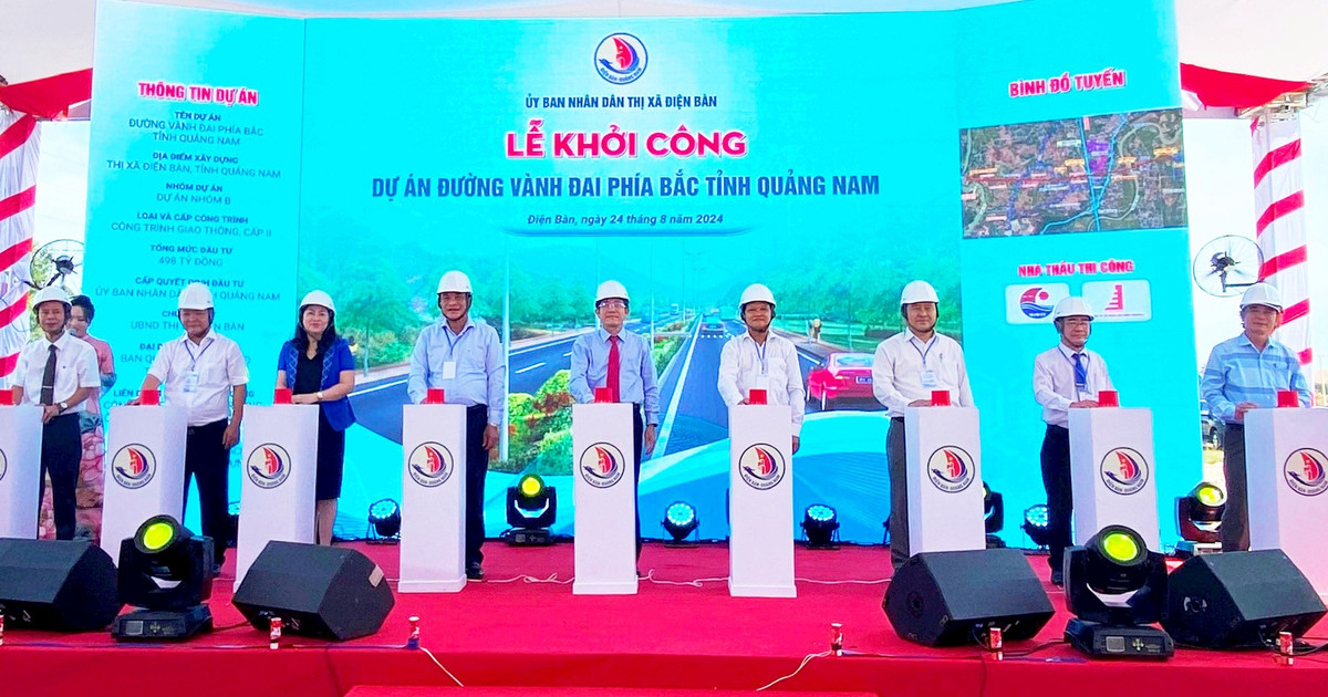 Cérémonie d'inauguration du projet de la rocade nord de la province de Quang Nam