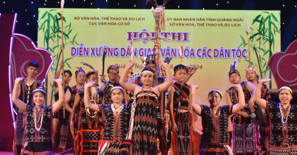 Quang Nam won 1 Gold medal and 3 Silver medals at the 2024 Ethnic Cultural Folk Performance Competition