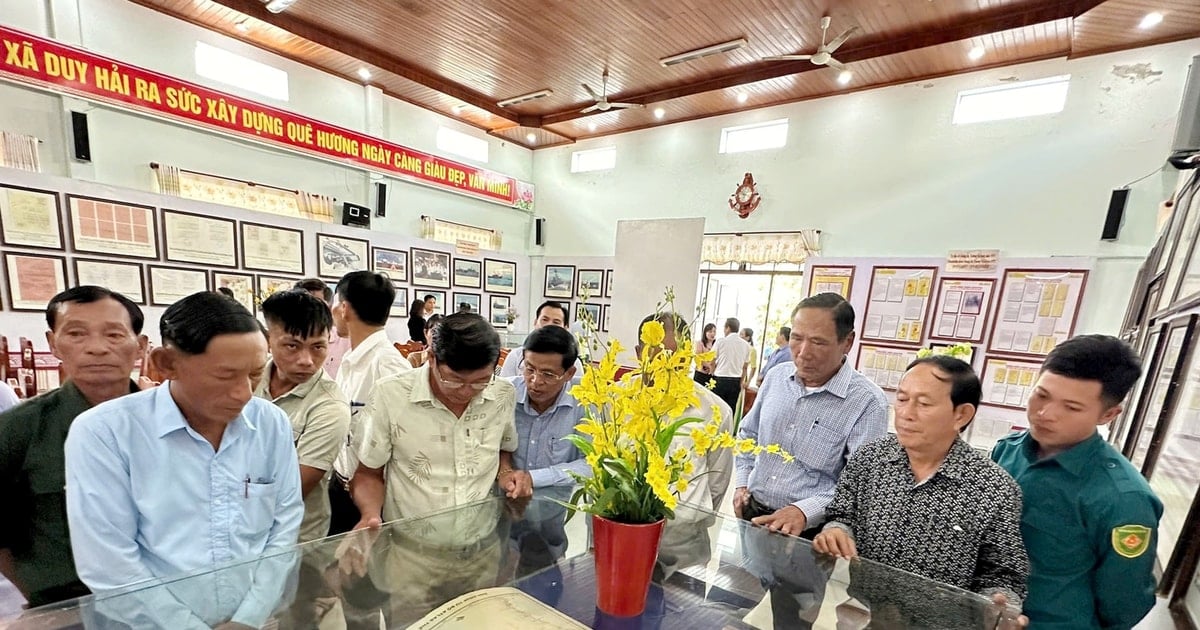 Das Quang Nam Museum zeigt Dokumente über Hoang Sa und Truong Sa in der Gemeinde Duy Hai