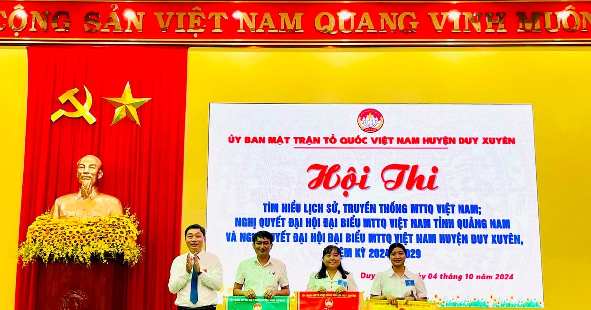 Duy Xuyen organizes a contest to learn about the history and traditions of the Vietnam Fatherland Front